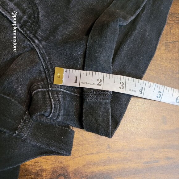 American Eagle Super Hi Rise Shortie Sz 14 Super Super Stretch Black Wash Denim - Picture 9 of 11